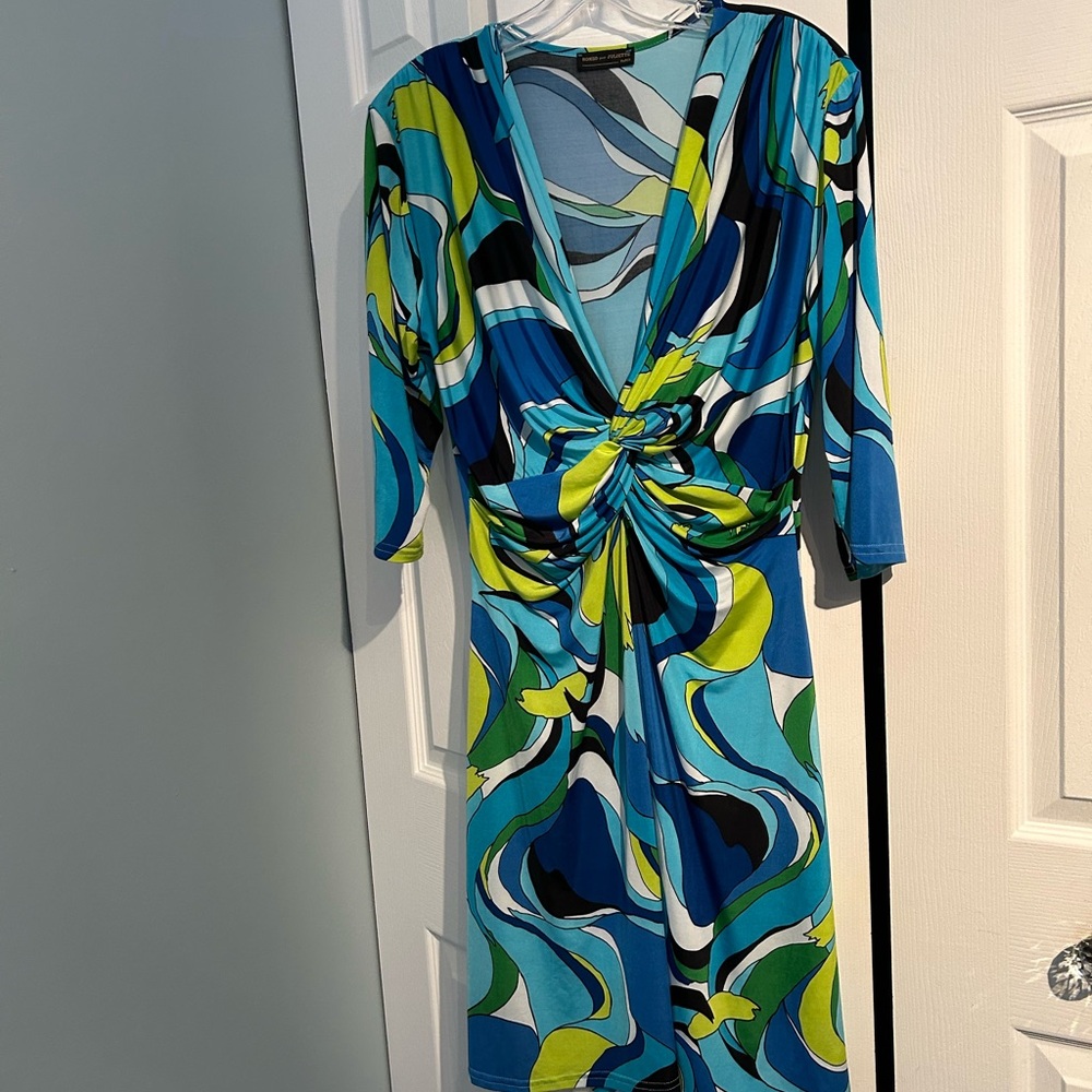 Chic Multicolor Long Sleeve Dress